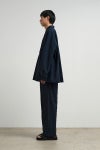 Graphpaper(グラフペーパー) Cotton Linen Seersucker LS Pullover Shirt コットンリネンシアサッカー長袖プルオーバーシャツ GM262-50033