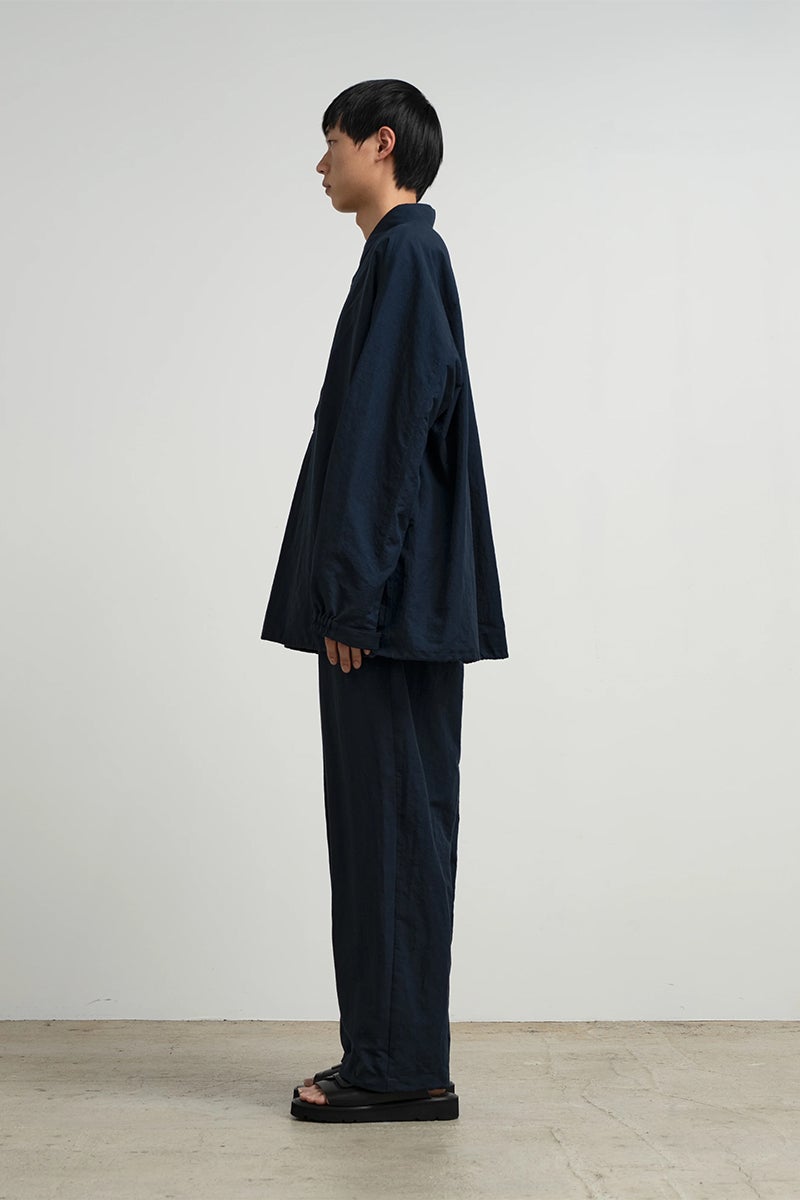 Graphpaper(グラフペーパー) Cotton Linen Seersucker LS Pullover Shirt コットンリネンシアサッカー長袖プルオーバーシャツ GM262-50033