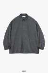 Graphpaper(グラフペーパー) Cotton Linen Seersucker LS Pullover Shirt コットンリネンシアサッカー長袖プルオーバーシャツ GM262-50033
