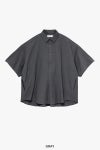 Graphpaper(グラフペーパー) Cotton Linen Seersucker SS Pullover Shirt コットンリネンシアサッカー半袖プルオーバーシャツ GM262-50031