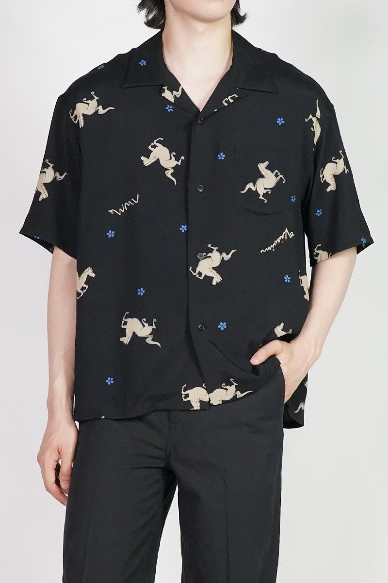 visvim(ビズヴィム) CROSBY SHIRT SS クロスビー半袖シャツ 0126105011005　ブラック