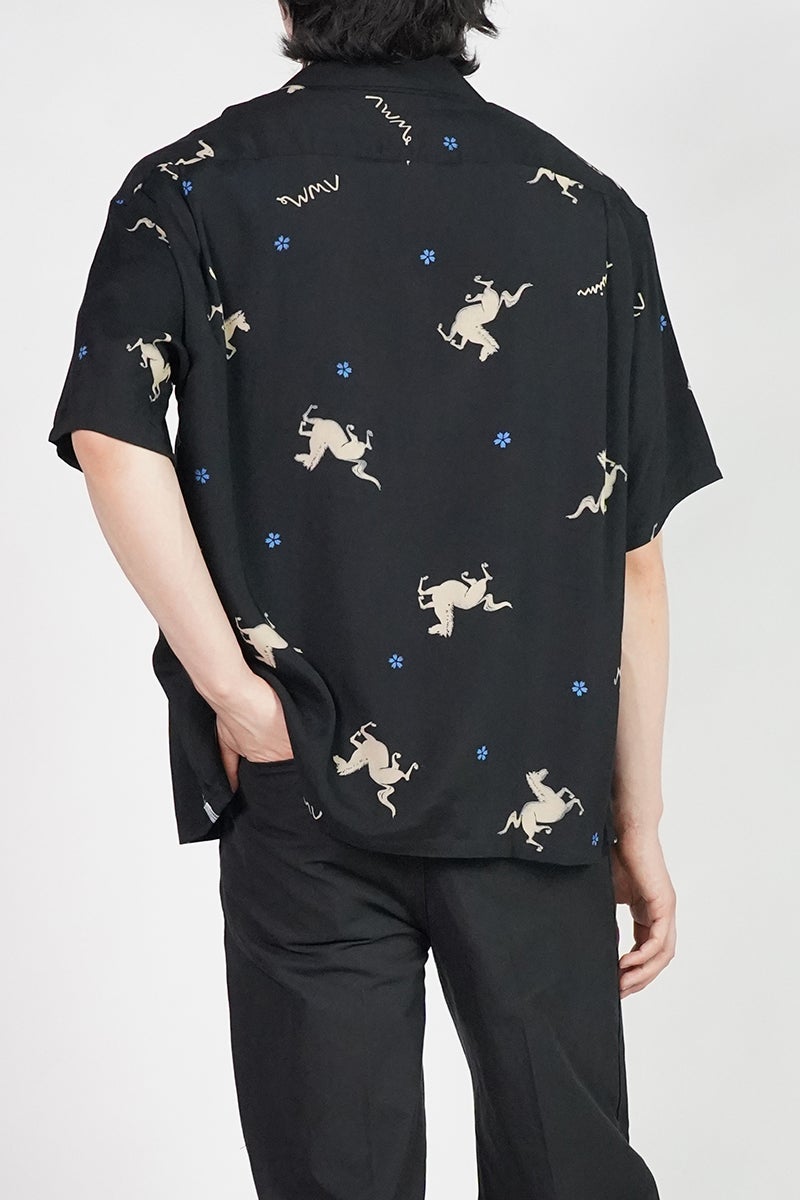 visvim(ビズヴィム) CROSBY SHIRT SS クロスビー半袖シャツ 0126105011005　ブラック