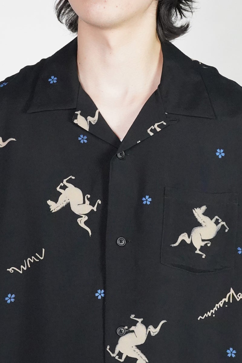 visvim(ビズヴィム) CROSBY SHIRT SS クロスビー半袖シャツ 0126105011005　ブラック