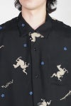visvim (ビズビム)CROSBY SHIRT SS クロスビー半袖シャツ 0126105011005　ブラック