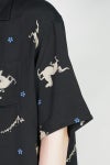 visvim (ビズビム)) CROSBY SHIRT SS クロスビー半袖シャツ 0126105011005　ブラック