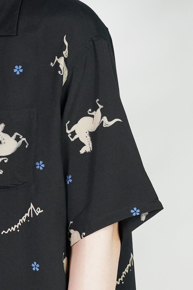 visvim(ビズヴィム) CROSBY SHIRT SS クロスビー半袖シャツ 0126105011005　ブラック