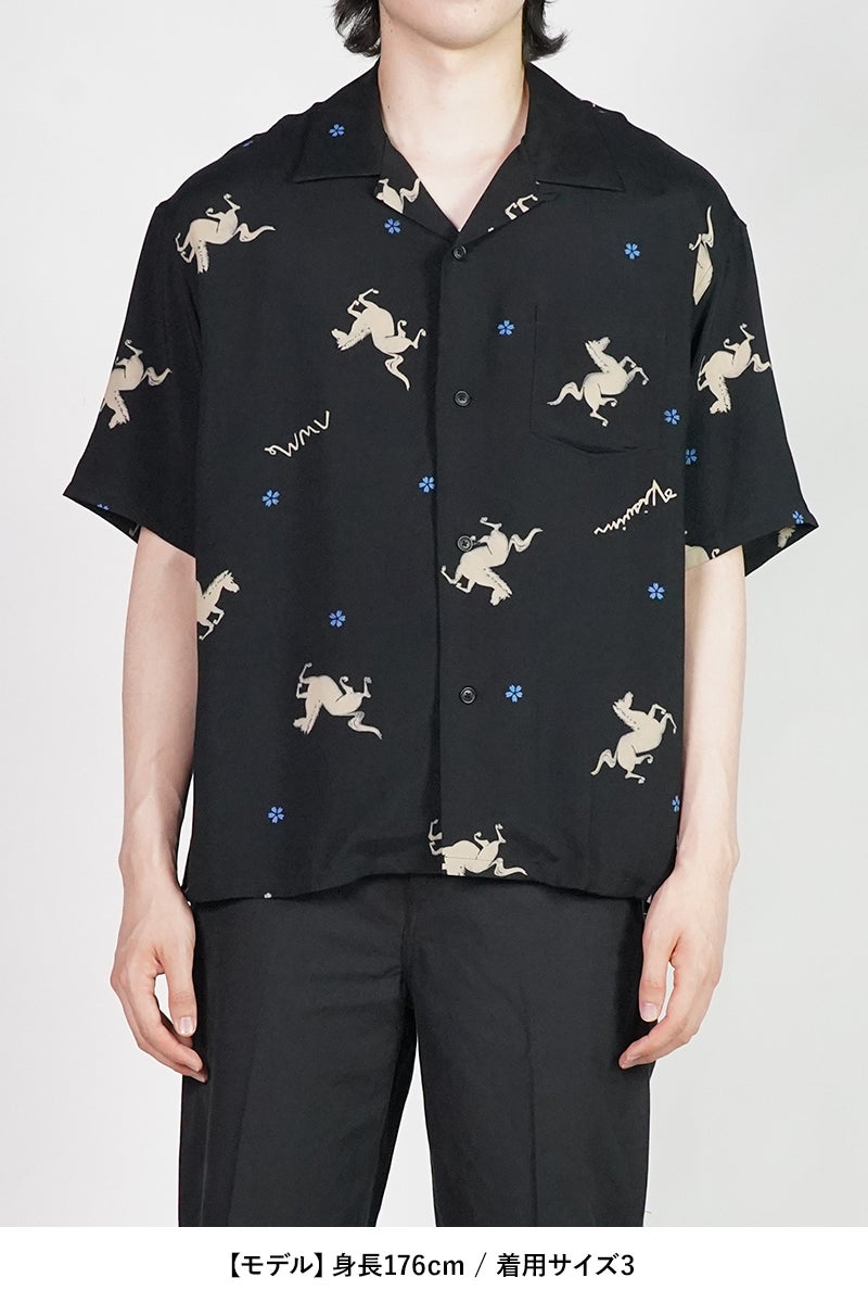 visvim(ビズヴィム) CROSBY SHIRT SS クロスビー半袖シャツ 0126105011005　ブラック