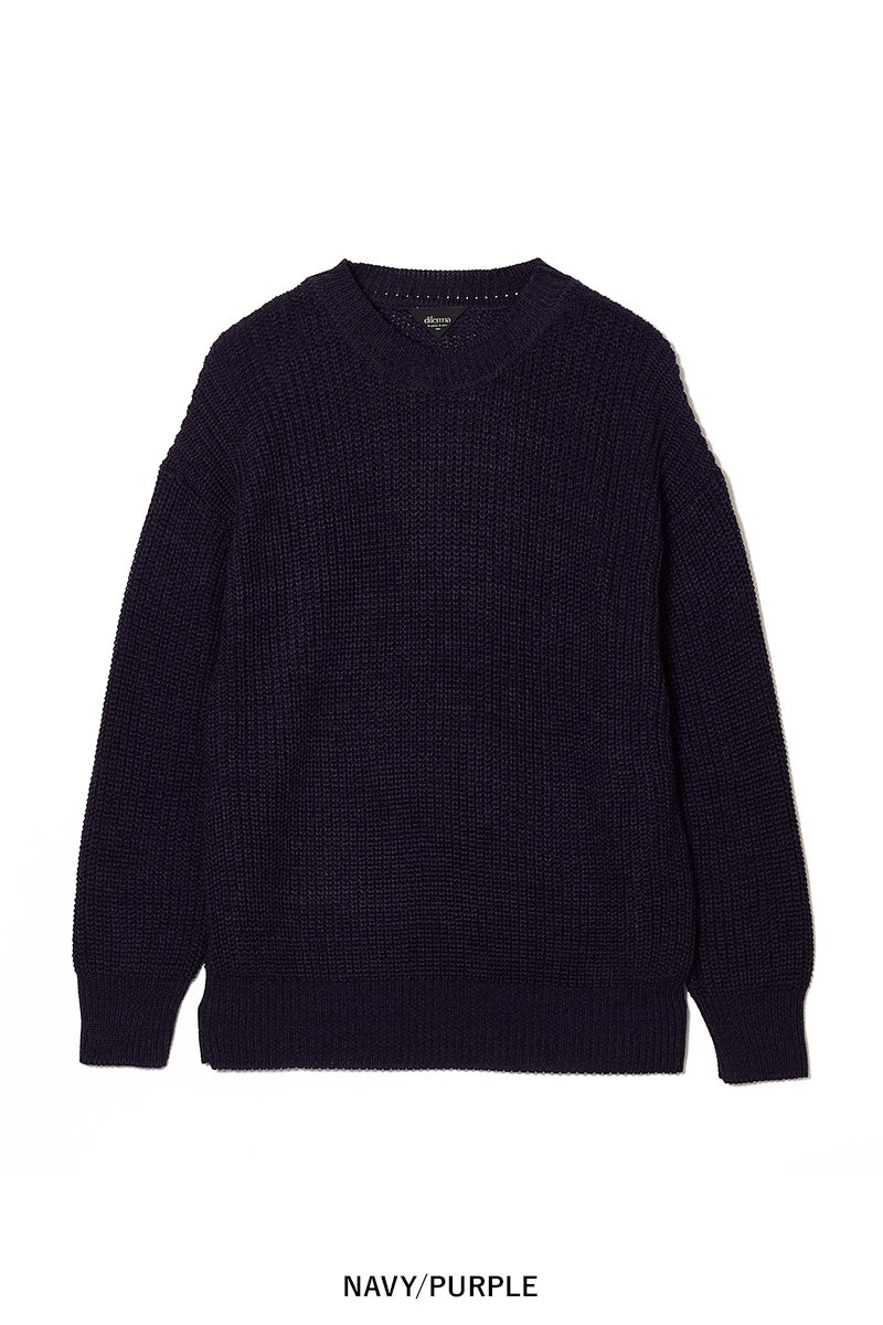 dilemma(ダイレマ) MELANGE LOW GAUGE KNIT メランジローゲージニット DLMS26006