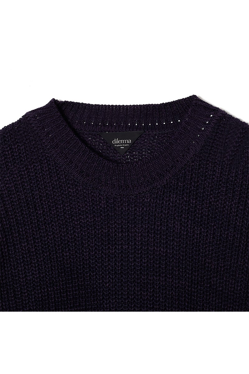 dilemma(ダイレマ) MELANGE LOW GAUGE KNIT メランジローゲージニット DLMS26006