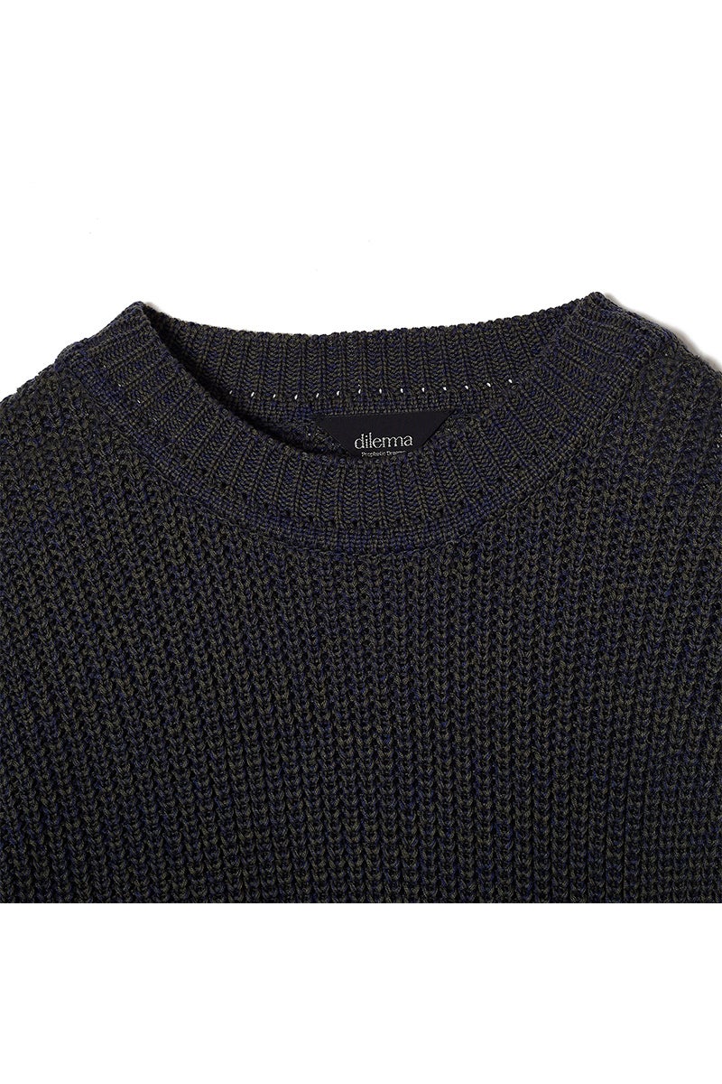 dilemma(ダイレマ) MELANGE LOW GAUGE KNIT メランジローゲージニット DLMS26006
