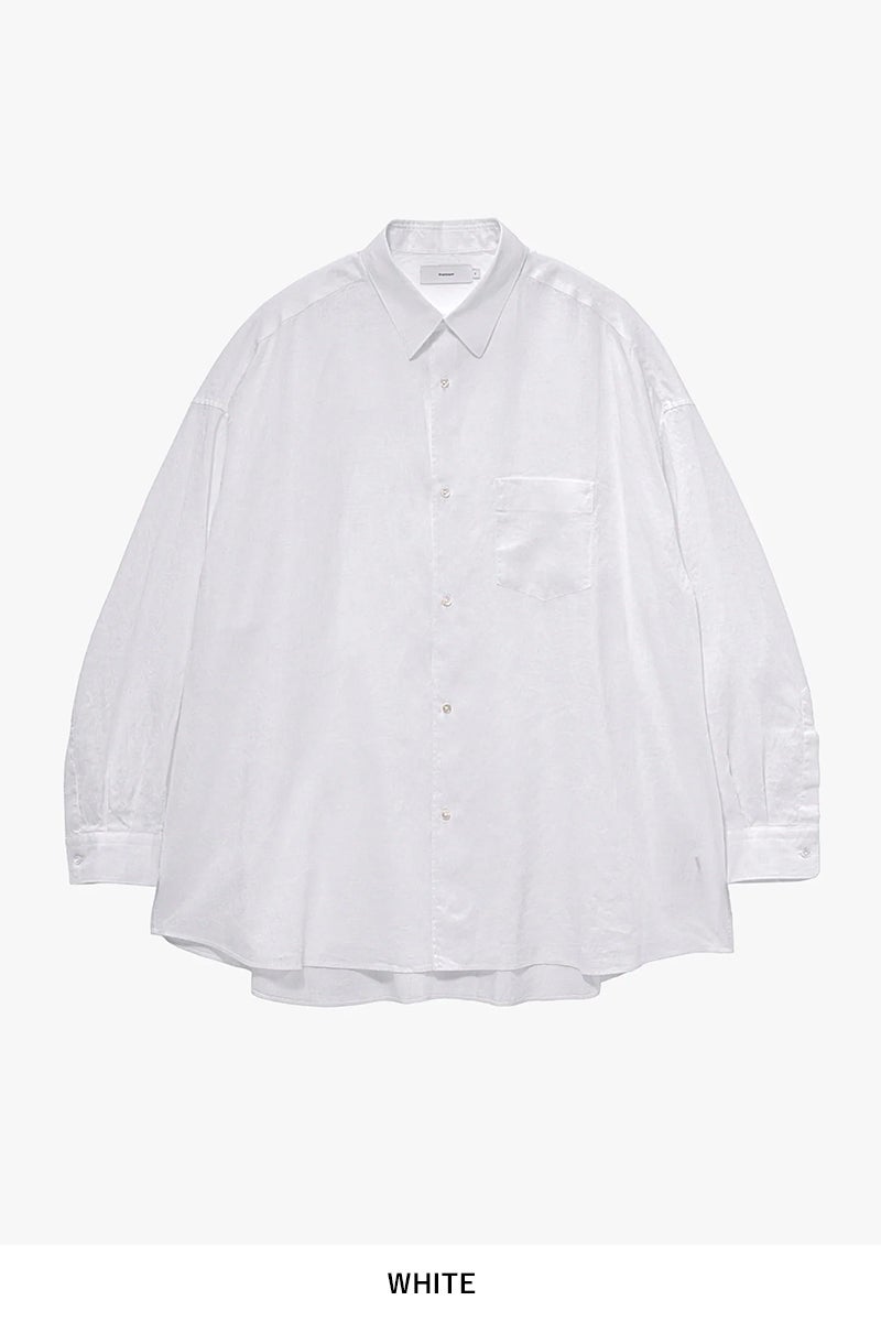 Graphpaper(グラフペーパー) Linen L/S Oversized Regular Collar Shirt リネン長袖オーバーサイズレギュラーカラーシャツ GM262-50039B
