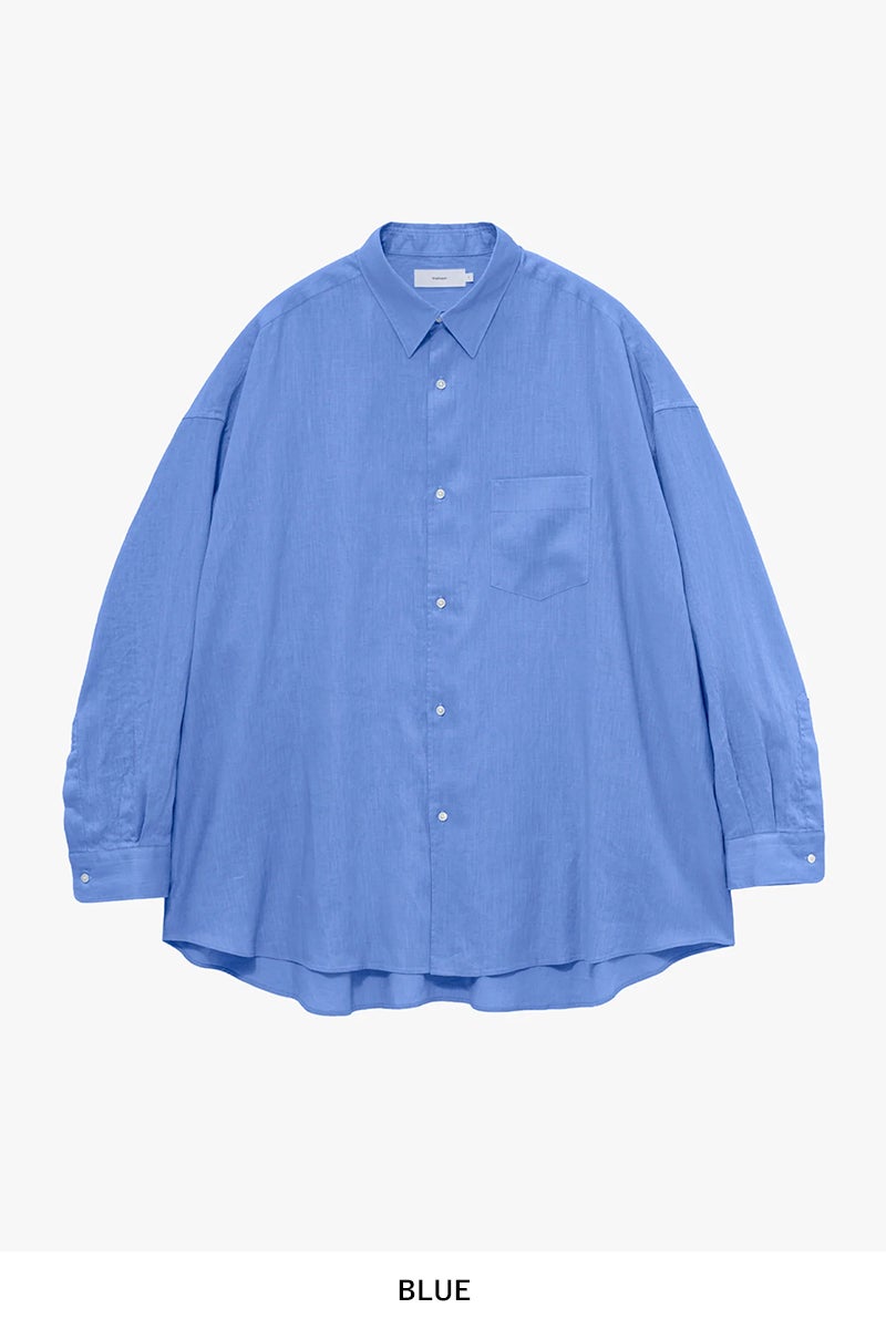 Graphpaper(グラフペーパー) Linen L/S Oversized Regular Collar Shirt リネン長袖オーバーサイズレギュラーカラーシャツ GM262-50039B
