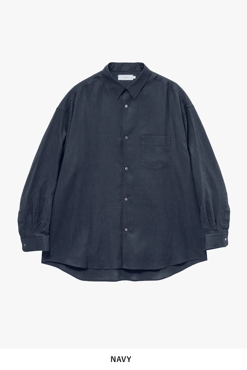Graphpaper(グラフペーパー) Linen L/S Oversized Regular Collar Shirt リネン長袖オーバーサイズレギュラーカラーシャツ GM262-50039B