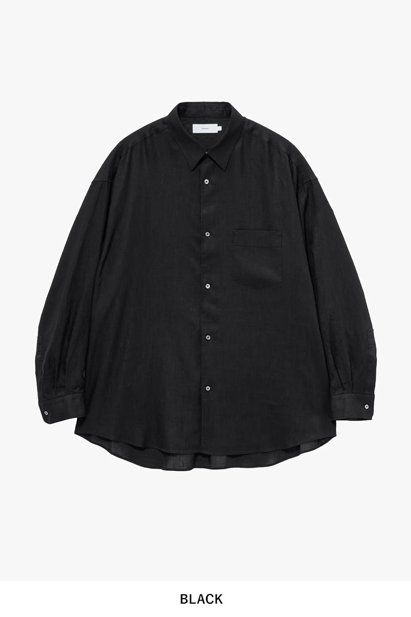 Graphpaper(グラフペーパー) Linen L/S Oversized Regular Collar Shirt リネン長袖オーバーサイズレギュラーカラーシャツ GM262-50039B