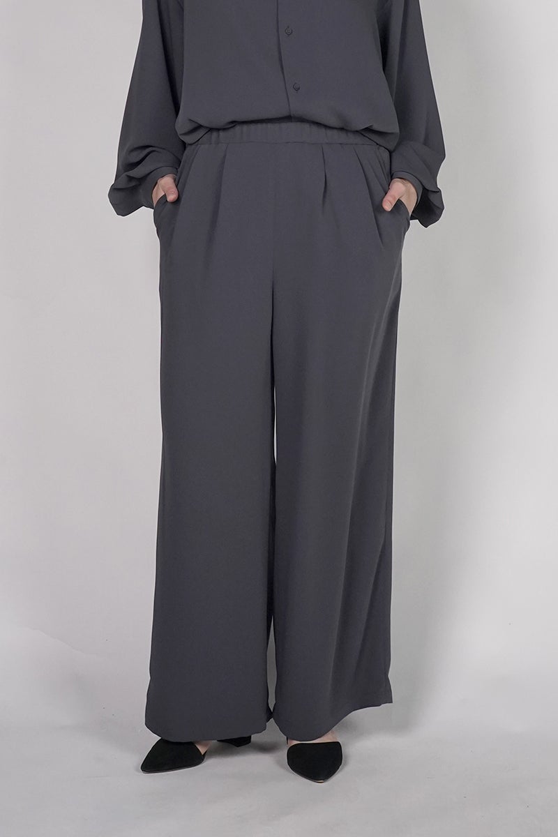 Graphpaper(グラフペーパー) Satin Easy Wide Pants サテンイージーワイドパンツ GL263-40091B