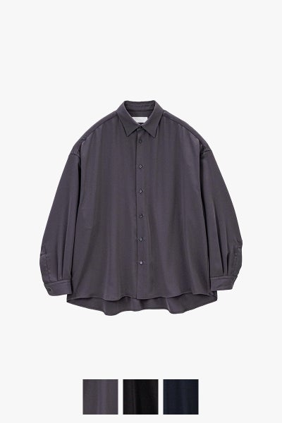 Graphpaper(グラフペーパー) Satin Oversized Regular Collar Shirts サテンオーバーサイズレギュラーカラーシャツ GL263-50093B