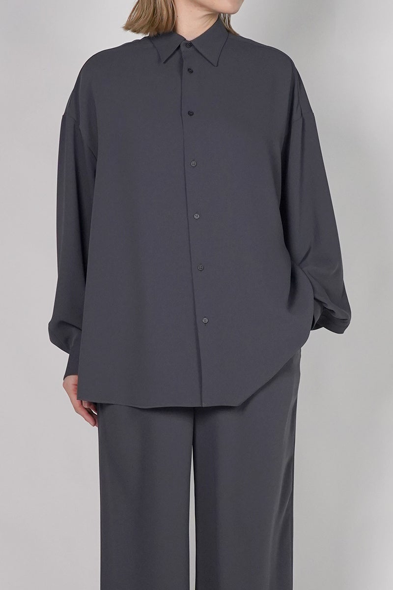 Graphpaper(グラフペーパー) Satin Oversized Regular Collar Shirts サテンオーバーサイズレギュラーカラーシャツ GL263-50093B