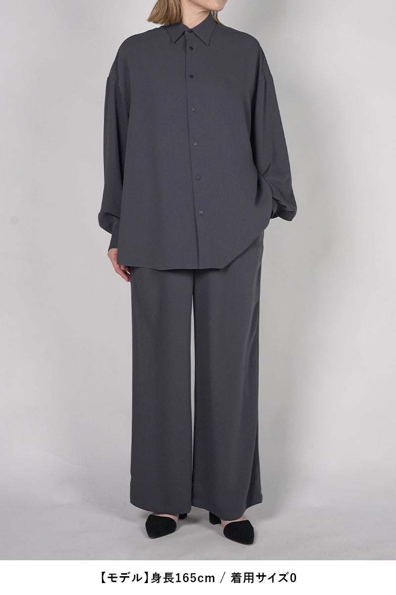 Graphpaper(グラフペーパー) Satin Oversized Regular Collar Shirts サテンオーバーサイズレギュラーカラーシャツ GL263-50093B