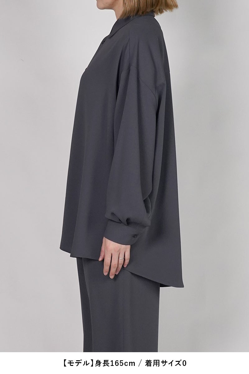 Graphpaper(グラフペーパー) Satin Oversized Regular Collar Shirts サテンオーバーサイズレギュラーカラーシャツ GL263-50093B