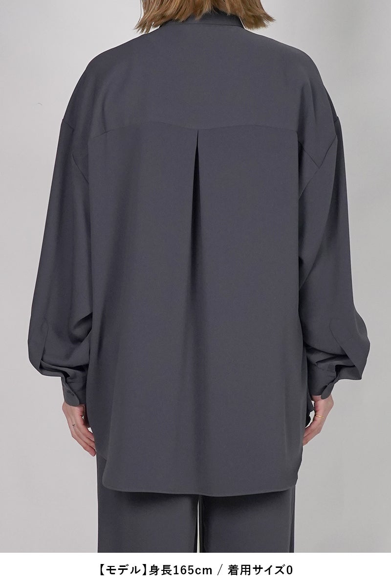 Graphpaper(グラフペーパー) Satin Oversized Regular Collar Shirts サテンオーバーサイズレギュラーカラーシャツ GL263-50093B