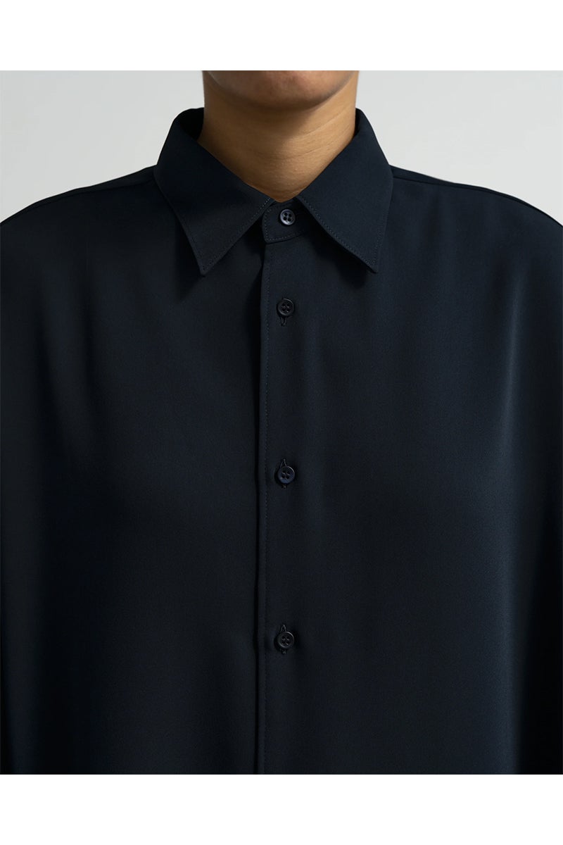 Graphpaper(グラフペーパー) Satin Oversized Regular Collar Shirts サテンオーバーサイズレギュラーカラーシャツ GL263-50093B