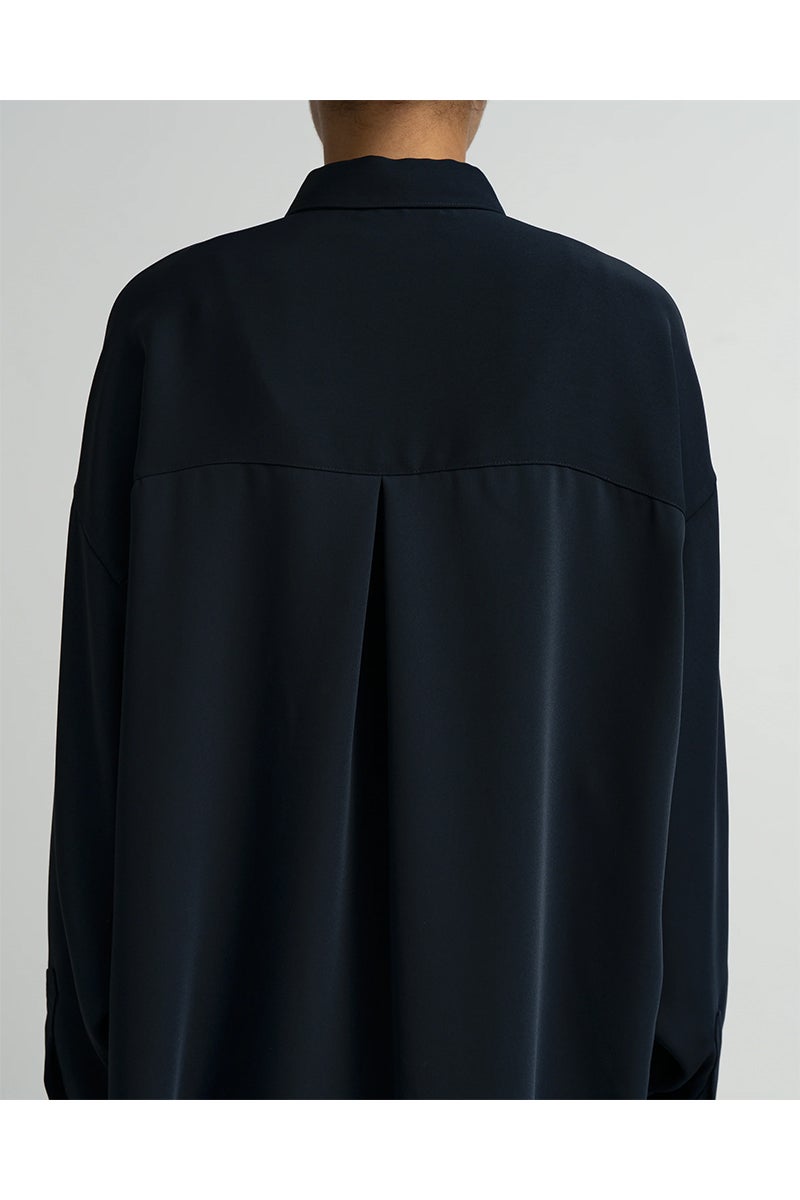 Graphpaper(グラフペーパー) Satin Oversized Regular Collar Shirts サテンオーバーサイズレギュラーカラーシャツ GL263-50093B