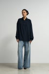 Graphpaper(グラフペーパー) Satin Oversized Regular Collar Shirts サテンオーバーサイズレギュラーカラーシャツ GL263-50093B