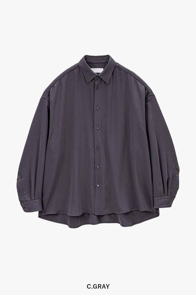 Graphpaper(グラフペーパー) Satin Oversized Regular Collar Shirts サテンオーバーサイズレギュラーカラーシャツ GL263-50093B