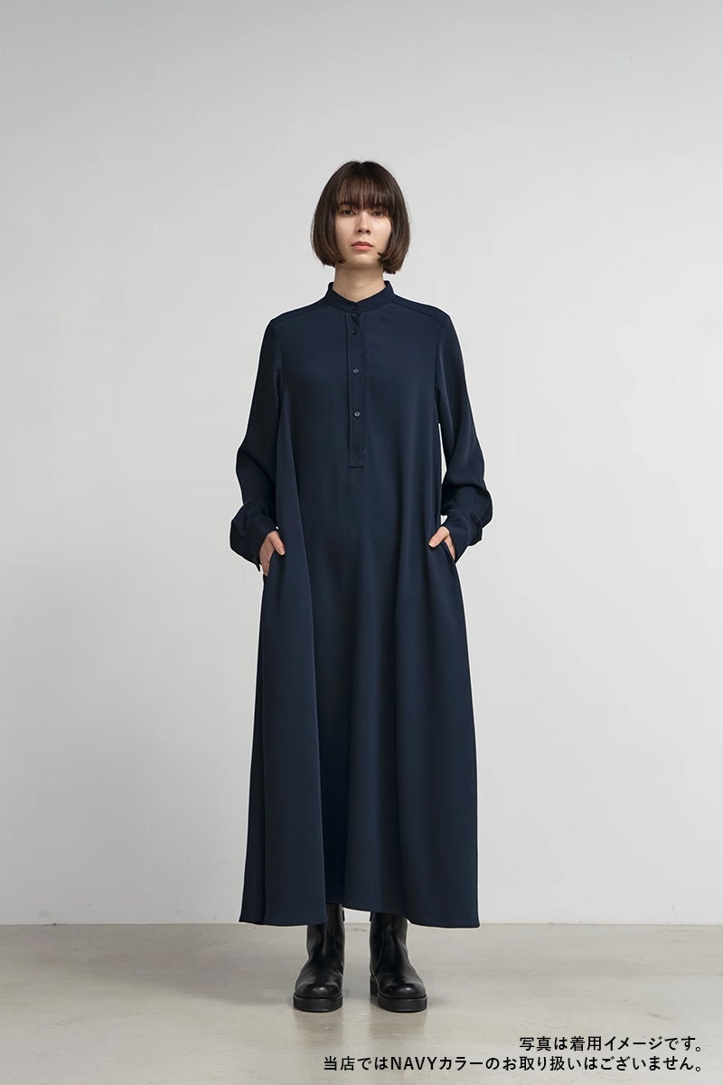 Graphpaper(グラフペーパー) Satin Band Collar Dress サテンバンドカラードレス GL263-60090B