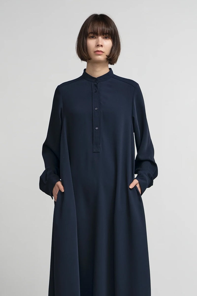 Graphpaper(グラフペーパー) Satin Band Collar Dress サテンバンドカラードレス GL263-60090B