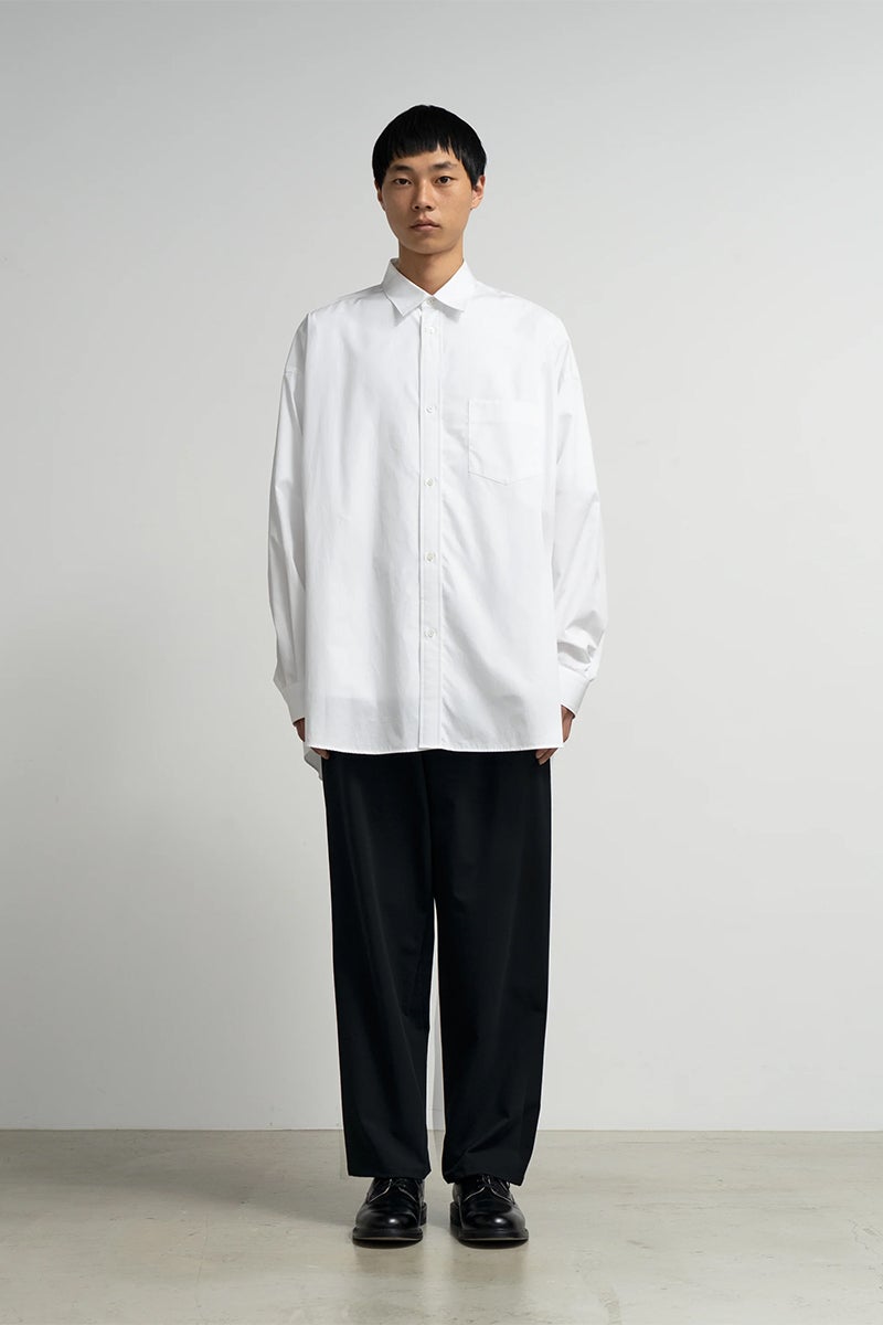 Graphpaper(グラフペーパー) High Count Regular Collar Round Cut Oversized Shirt ハイカウントレギュラーカラーラウンドカットオーバーサイズシャツ GM263-50030B