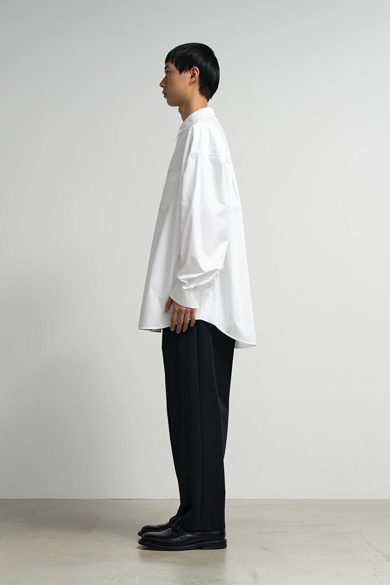 Graphpaper(グラフペーパー) High Count Regular Collar Round Cut Oversized Shirt ハイカウントレギュラーカラーラウンドカットオーバーサイズシャツ GM263-50030B