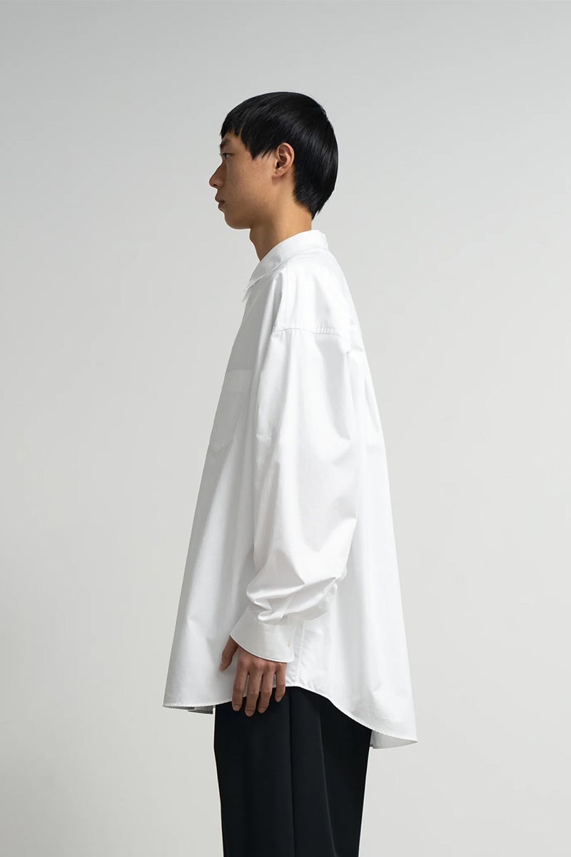 Graphpaper(グラフペーパー) High Count Regular Collar Round Cut Oversized Shirt ハイカウントレギュラーカラーラウンドカットオーバーサイズシャツ GM263-50030B