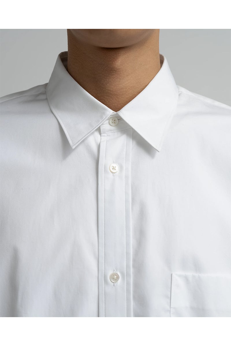 Graphpaper(グラフペーパー) High Count Regular Collar Round Cut Oversized Shirt ハイカウントレギュラーカラーラウンドカットオーバーサイズシャツ GM263-50030B