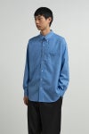Graphpaper(グラフペーパー) Easy Care Poplin L/S B.D Box Shirt イージーケアポプリン長袖ボタンダウンボックスシャツ GM263-50619