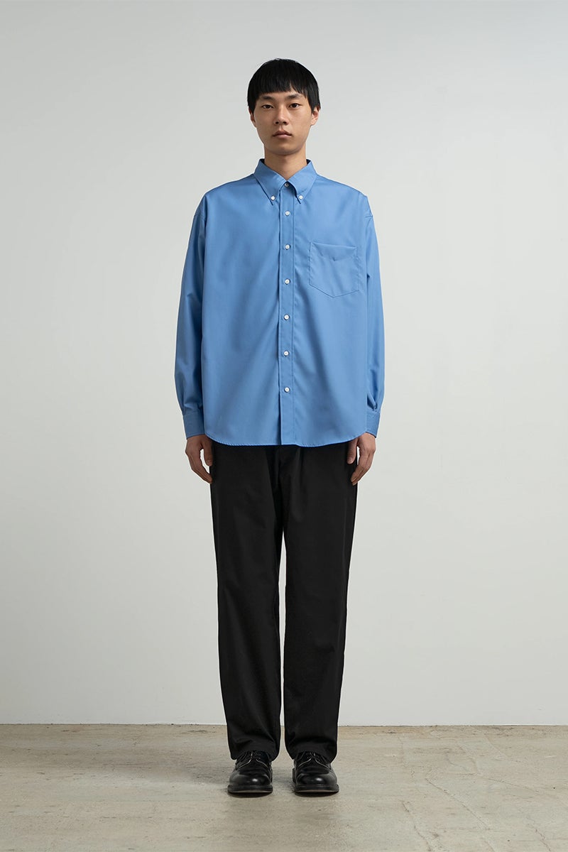 Graphpaper(グラフペーパー) Easy Care Poplin L/S B.D Box Shirt イージーケアポプリン長袖ボタンダウンボックスシャツ GM263-50619