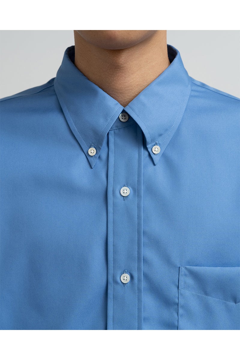 Graphpaper(グラフペーパー) Easy Care Poplin L/S B.D Box Shirt イージーケアポプリン長袖ボタンダウンボックスシャツ GM263-50619