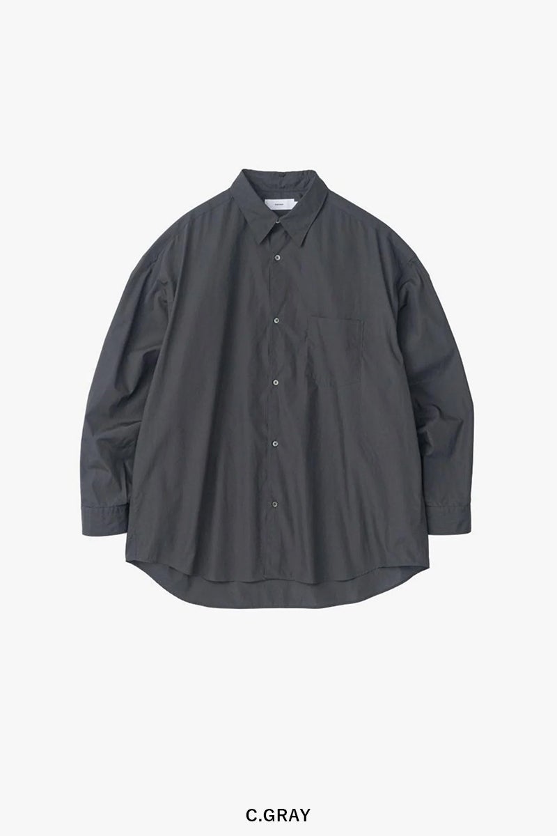 Graphpaper(グラフペーパー) Broad L/S Oversized Regular Collar Shirt ブロード長袖オーバーサイズレギュラーカラーシャツ GM263-50001B
