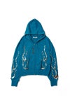SYUMAN.(シュウマン) Fire pattern button Hoodie ファイヤーパターンボタンフーディー fw26-005
