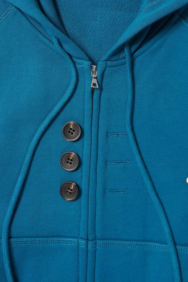 SYUMAN.(シュウマン) Fire pattern button Hoodie ファイヤーパターンボタンフーディー fw26-005