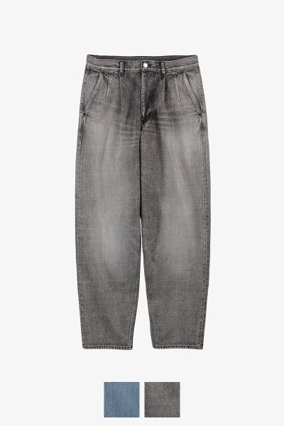 Graphpaper(グラフペーパー) Selvage Denim Two Tuck Tapered Pants -LIGHT FADE- セルヴィッチデニムツータックテーパードパンツ ライトフェイド GU263-40060LB