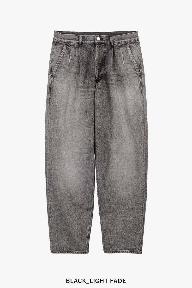 Graphpaper(グラフペーパー) Selvage Denim Two Tuck Tapered Pants -LIGHT FADE- セルヴィッチデニムツータックテーパードパンツ ライトフェイド GU263-40060LB