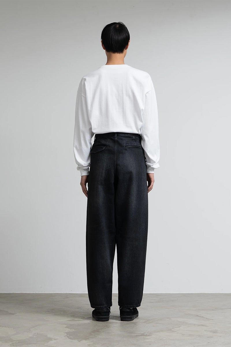Graphpaper(グラフペーパー) Selvage Denim Two Tuck Tapered Pants -DARK FADE- セルヴィッチデニムツータックテーパードパンツ ダークフェイド GU263-40060DB