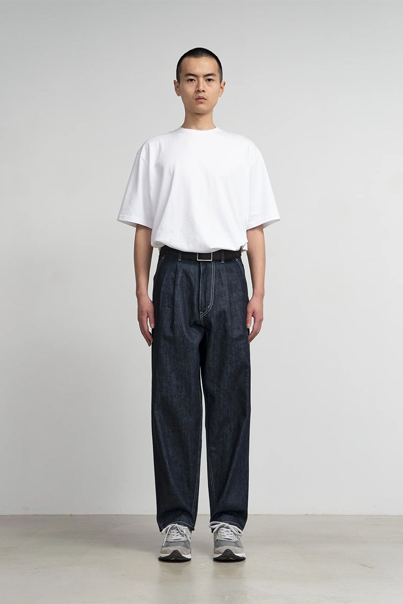 Graphpaper(グラフペーパー) Selvage Denim Two Tuck Tapered Pants セルヴィッチデニムツータックテーパードパンツ GU263-40060RB