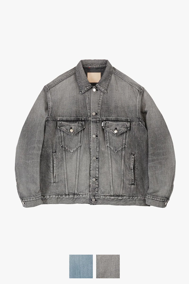 Graphpaper(グラフペーパー) Selvage Denim Trucker Jacket -LIGHT FADE- セルヴィッチデニムトラッカージャケット ライトフェイド GU263-20055LB