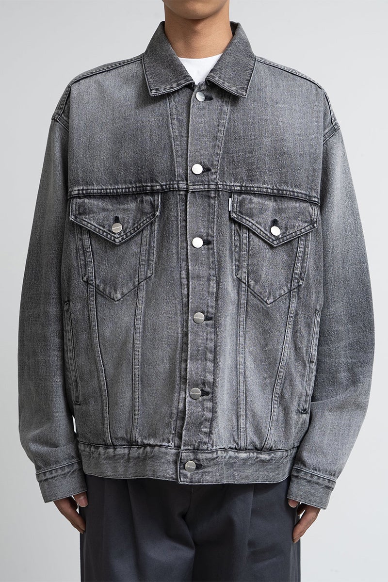 Graphpaper(グラフペーパー) Selvage Denim Trucker Jacket -LIGHT FADE- セルヴィッチデニムトラッカージャケット ライトフェイド GU263-20055LB