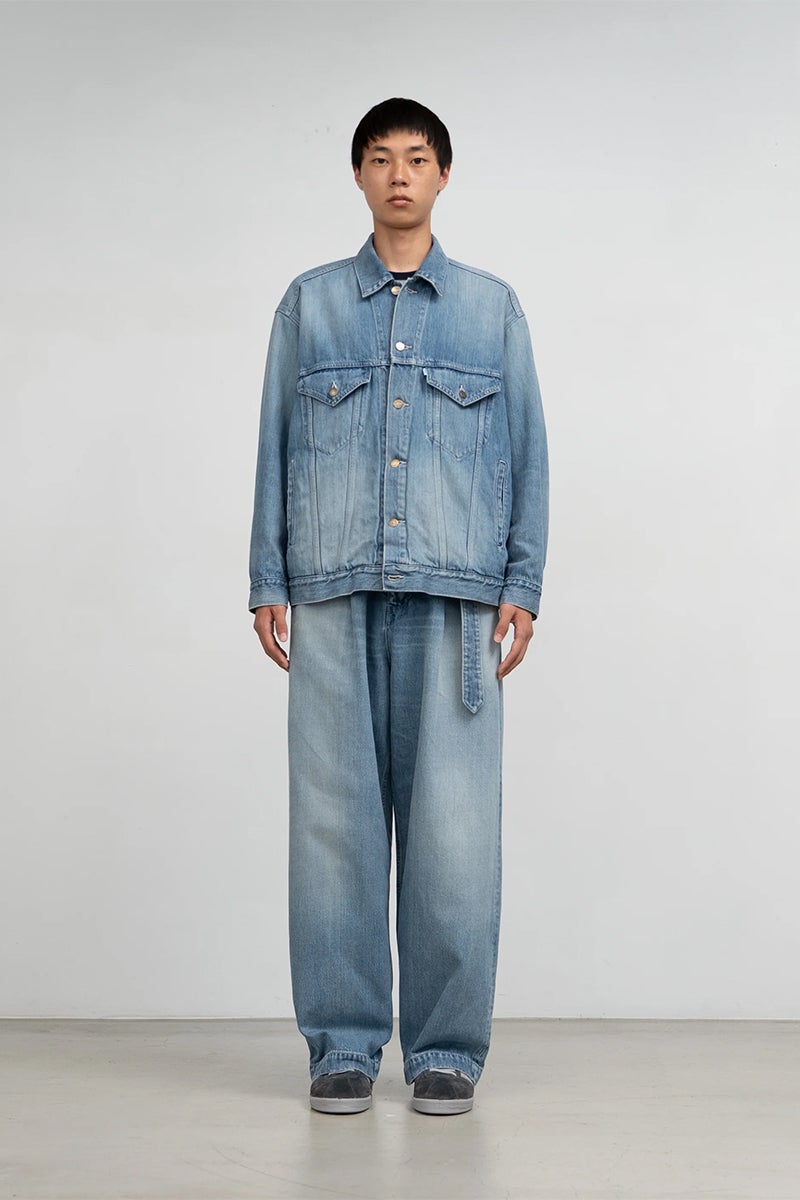 Graphpaper(グラフペーパー) Selvage Denim Trucker Jacket -LIGHT FADE- セルヴィッチデニムトラッカージャケット ライトフェイド GU263-20055LB