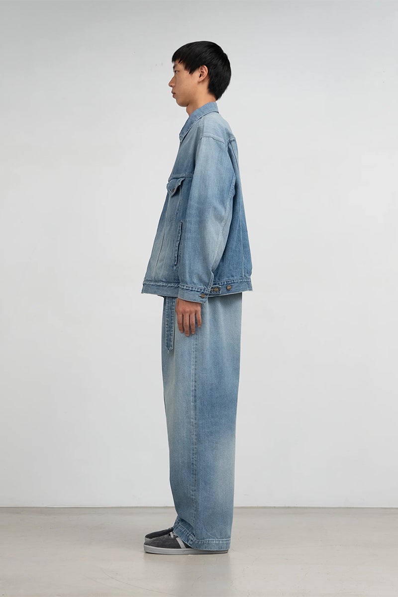 Graphpaper(グラフペーパー) Selvage Denim Trucker Jacket -LIGHT FADE- セルヴィッチデニムトラッカージャケット ライトフェイド GU263-20055LB