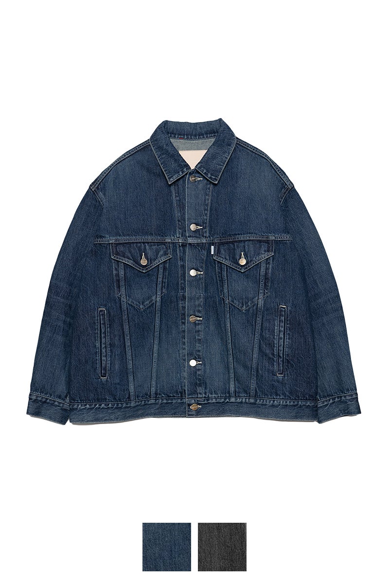 Graphpaper(グラフペーパー) Selvage Denim Trucker Jacket -DARK FADE- セルヴィッチデニムトラッカージャケット ダークフェイド GU263-20055DB