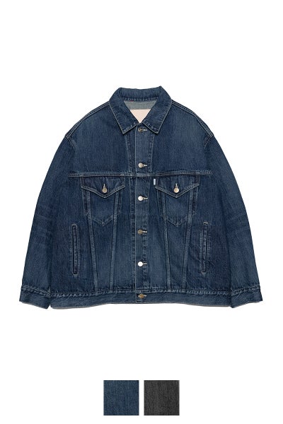 Graphpaper(グラフペーパー) Selvage Denim Trucker Jacket -DARK FADE- セルヴィッチデニムトラッカージャケット ダークフェイド GU263-20055DB
